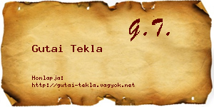 Gutai Tekla névjegykártya